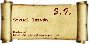 Strudl István névjegykártya